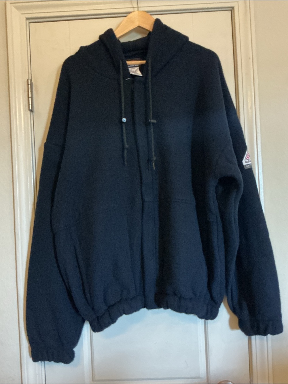 Bulwark FR Men's Zip-front Fleece Hooded Sweatshirt/ size: XXL